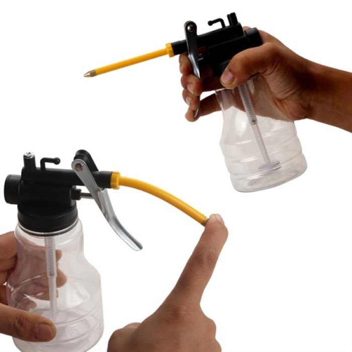 Taşınabilir Hortumlu Şeffaf Yağ Bidonu Pompası Yüksek Basınçlı Hızlı Yağlama Gres Tabancası (5343)