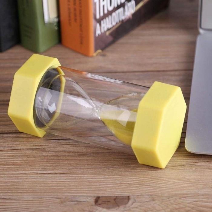 Renkli Cam Kum Saati – Dekoratif Masaüstü Zaman Ölçer, Estetik Ofis ve Ev Aksesuarı (5343)