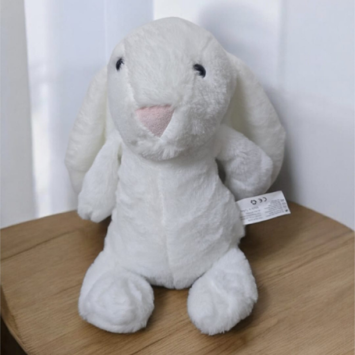 33 cm Beyaz Peluş Tavşan – Çocuklar İçin Sevimli Oyuncak
