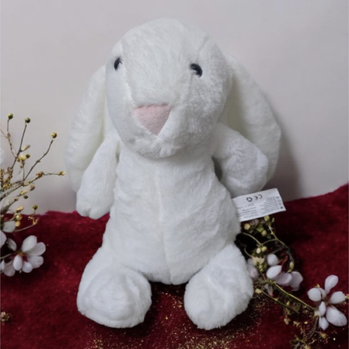 33 cm Beyaz Peluş Tavşan – Çocuklar İçin Sevimli Oyuncak