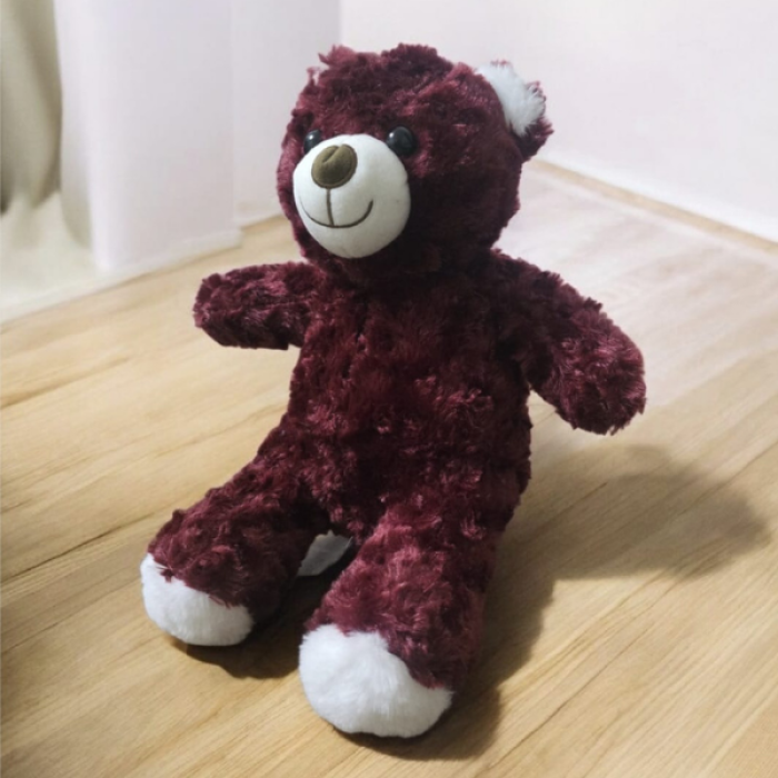 35 cm Desenli Peluş Ayı – Yumuşak Dokulu, Sevimli ve Hediyelik