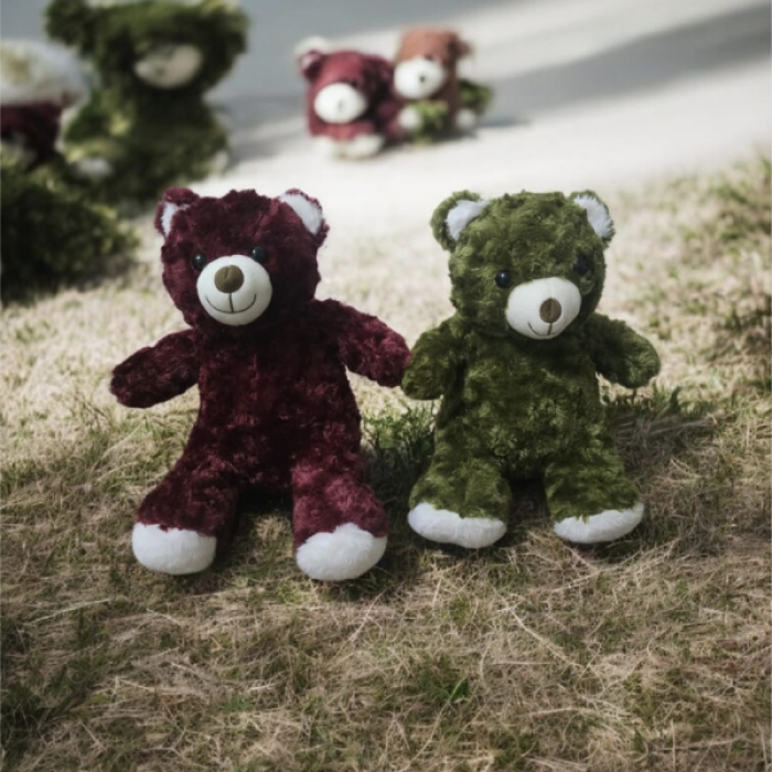 35 cm Desenli Peluş Ayı – Yumuşak Dokulu, Sevimli ve Hediyelik