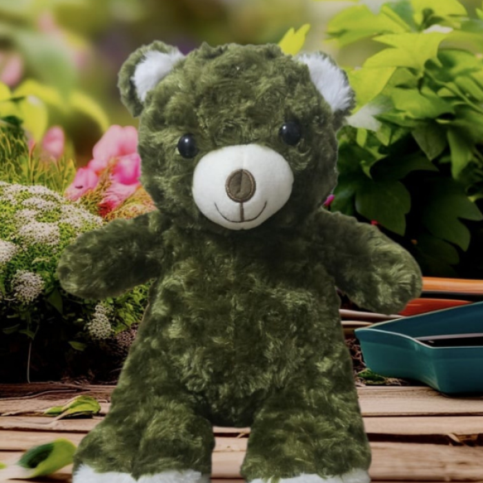 35 cm Desenli Peluş Ayı – Yumuşak Dokulu, Sevimli ve Hediyelik