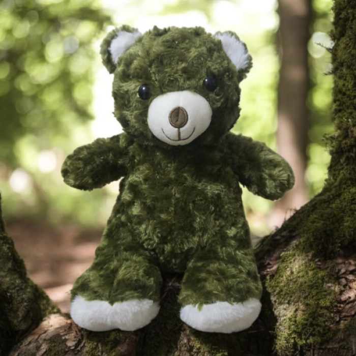 35 cm Desenli Peluş Ayı – Yumuşak Dokulu, Sevimli ve Hediyelik