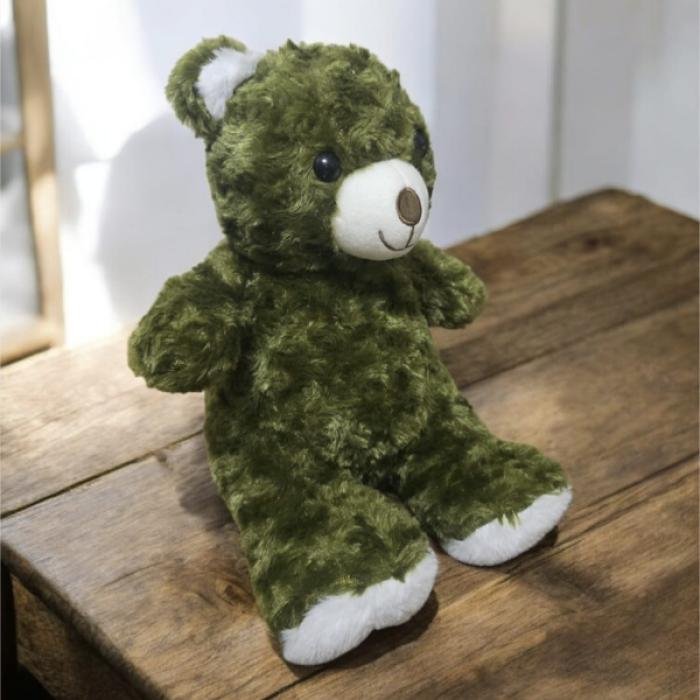 35 cm Desenli Peluş Ayı – Yumuşak Dokulu, Sevimli ve Hediyelik