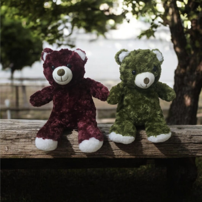 35 cm Desenli Peluş Ayı – Yumuşak Dokulu, Sevimli ve Hediyelik