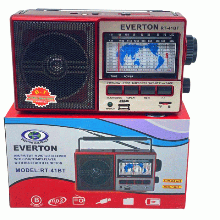 RT-41BT USB ŞARZLI RADYO BLUETOOTH - MP3 - TF CARD (5343)