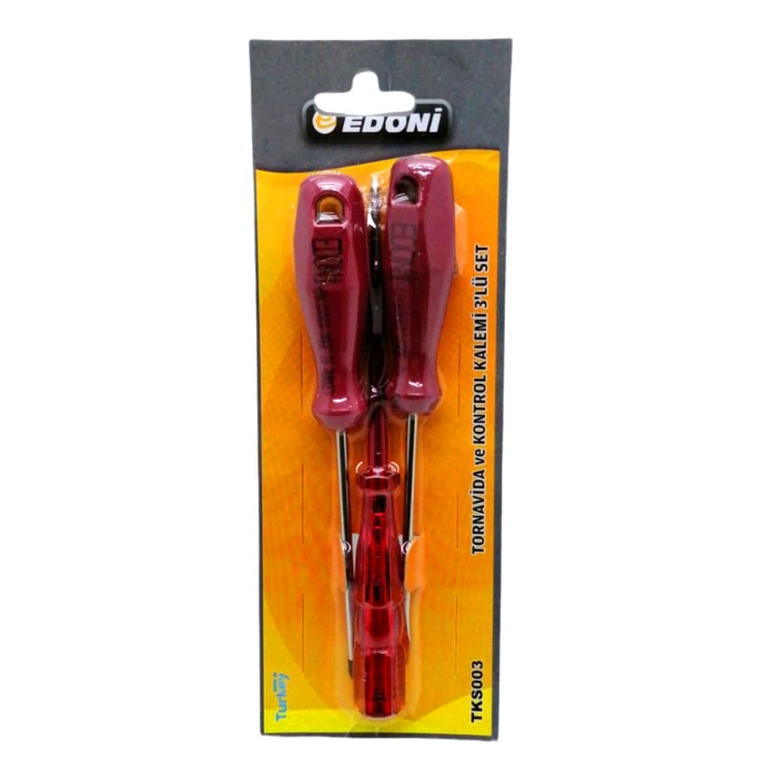 3  PARÇA  SET TORNAVİDA YILDIZ - DÜZ - KONTROL KALEMİ (5343)