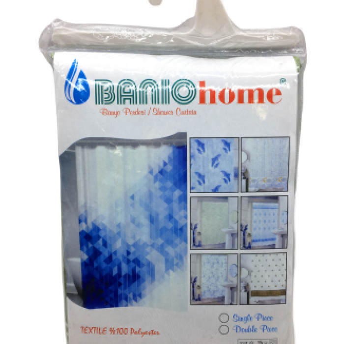 POLYESTER ÇİFT KANAT SU İTİCİ BANYO PERDESİ 90X200CM (5343)