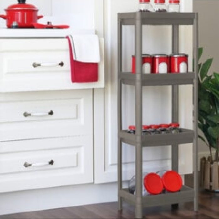 GRİ - ANTRASİT DİKDÖRTGEN RAF ÜNİTESİ PLASTİK (5343)