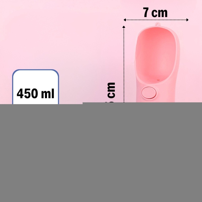 450 ml Taşınabilir Butonlu Evcil Hayvan Suluğu (5343)