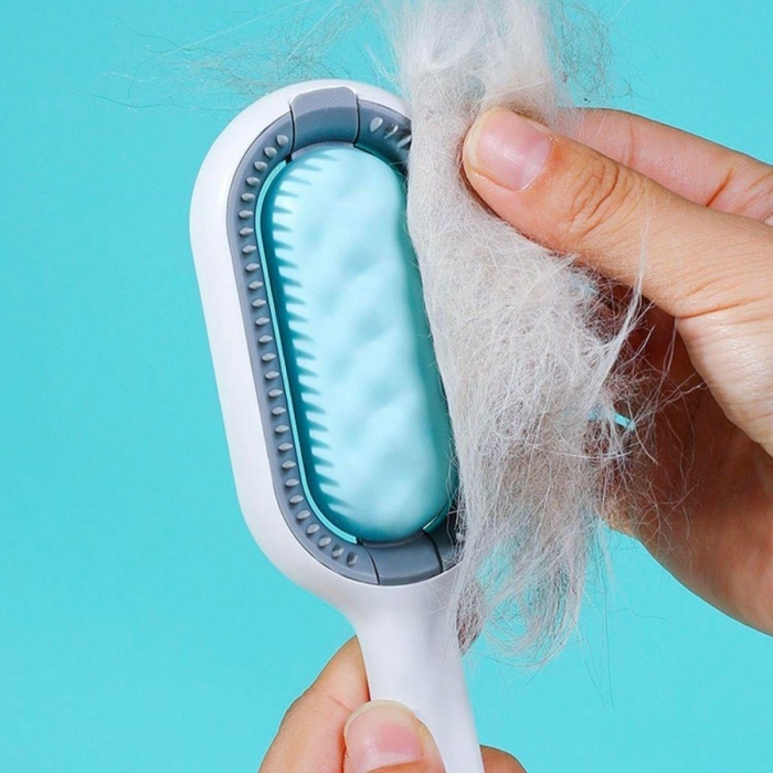 Evcil Hayvanlar İçin Çift Taraflı Pet Fırçası Nemli Tüy Tarama Tarağı (5343)