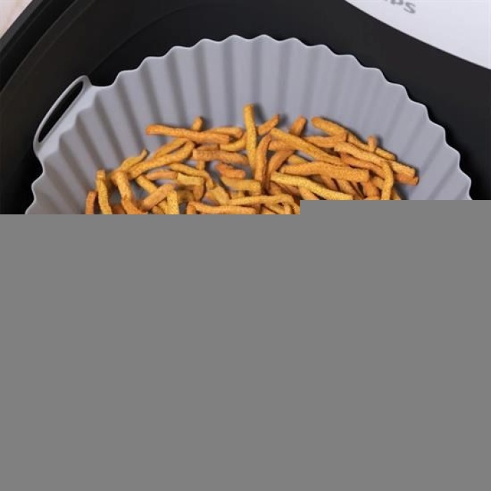 Renkli Isıya Dayanıklı Yıkanılabilir Silikon Fırın Ve Airfryer Yuvarlak Pişirme Matı 20 Cm (5343)
