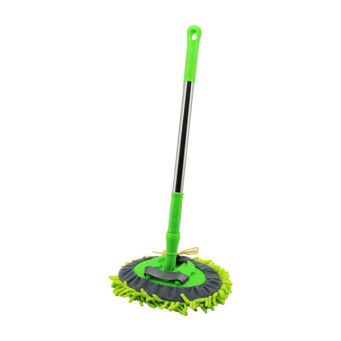 25CM - OVAL   MAKARNA  MOP RENKLİ MİKROFİBER  180° HAREKETLİ - UZAYAN METAL SAPLI= 54--90CM (5343)