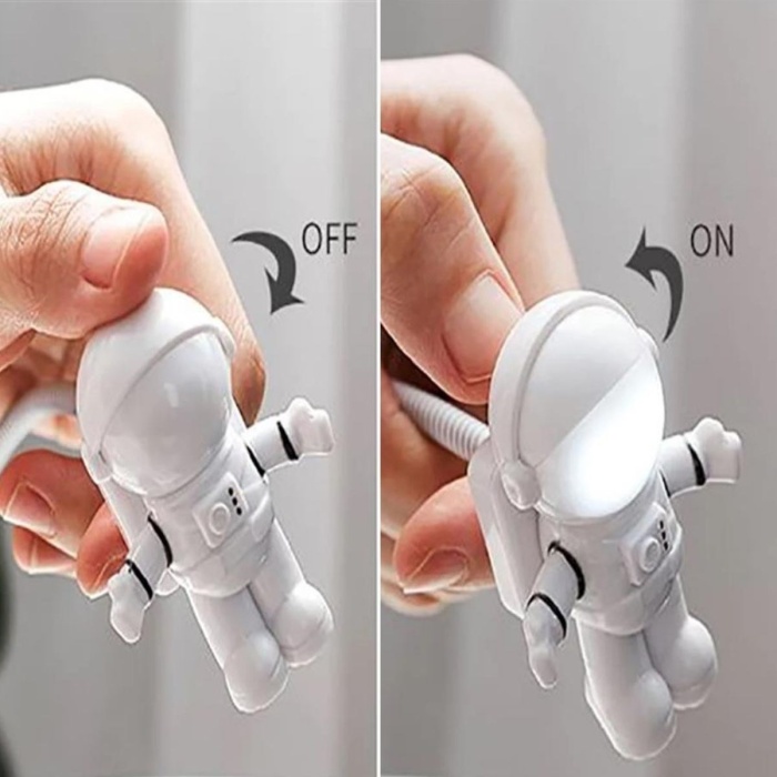 USB Astronot Gece Lambası, Masa Lambası, Kitap Okuma Lambası Işığı (5343)