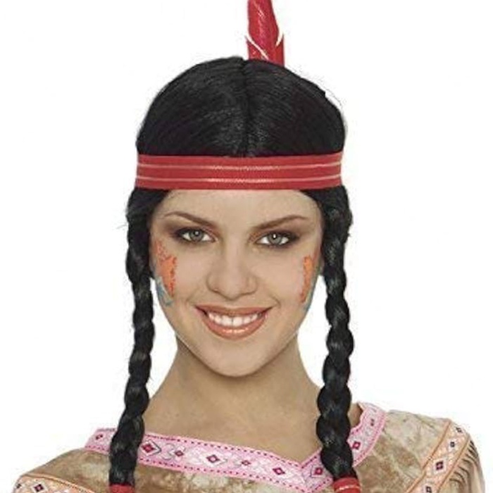 Tüylü Örgülü Hint Peruğu Kızılderili Peruğu (5343)