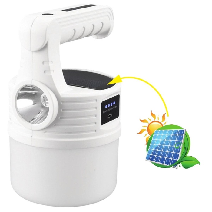 LED Güneş Enerjili Kamp Lambası–2000 Lümen Süper Parlak, 5 Aydınlatma Modlu,USB ile Şarj Edilebilir Dış Mekan,Asılabilir Torch El Feneri (5343)