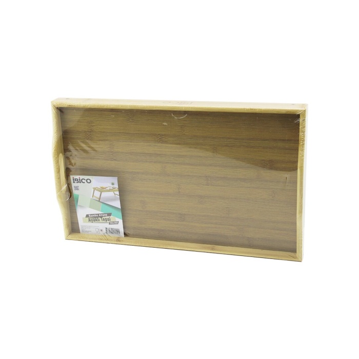 DİKDÖRTGEN=30X50CM  AÇ KAPA AYAKLI = 20CM AHŞAP BAMBU SUNUM TEPSİ (5343)
