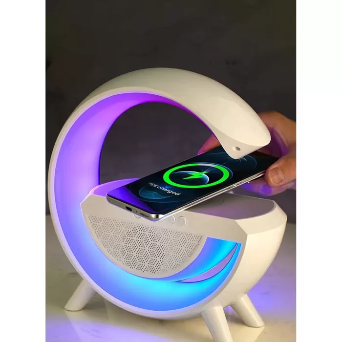 Kablosuz, Usb Bağlantılı, Ekstra Uzun Pil Ömürlü, 7 Renk Seçenekli Ambiyans Işığı,Telefon Şarj Standı BT2301 (5343)