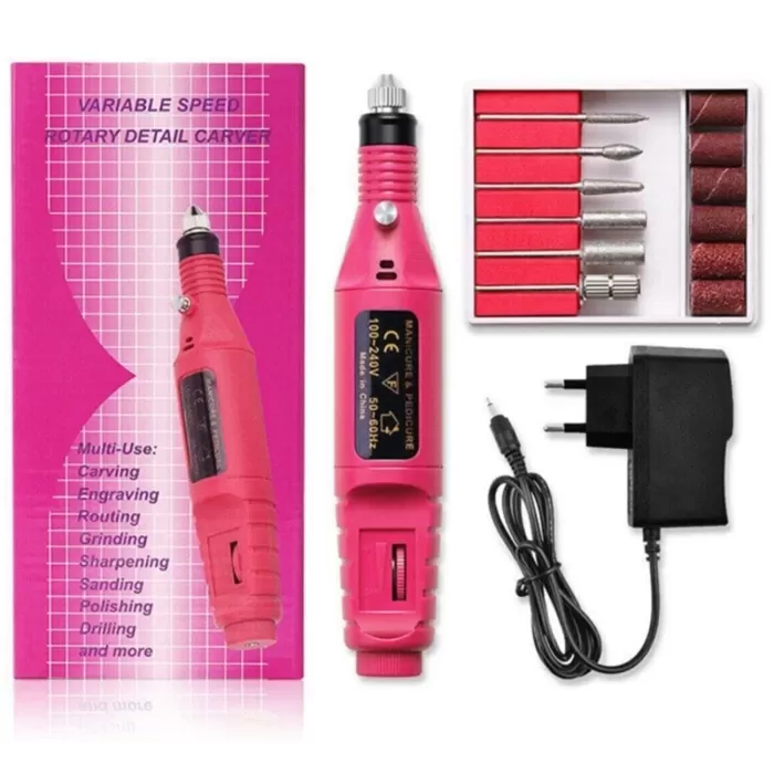 Elektrikli Manikür Pedikür Törpüsü Profesyonel Bakım Süsleme Elektrikli Tırnak Törpü Makinesi (5343)