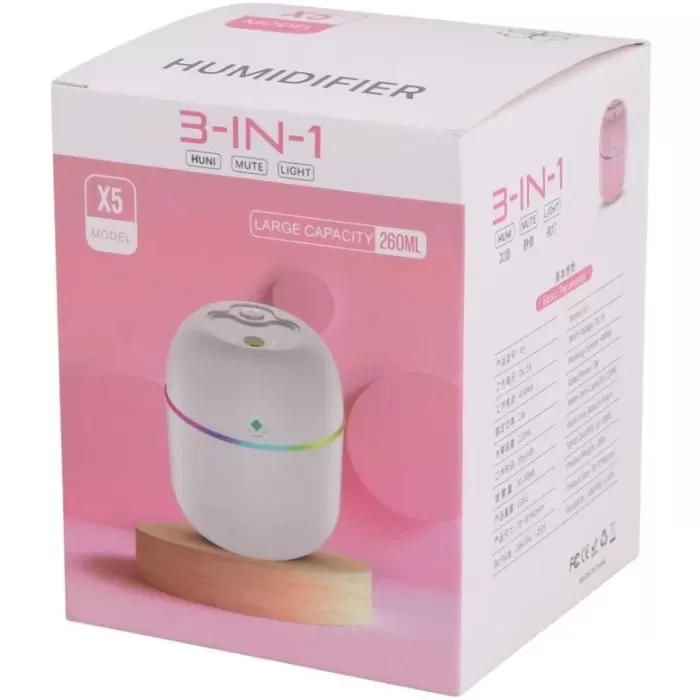 Mini Hava Nemlendirici 3in1 H2O Humidifier220ml (5343)