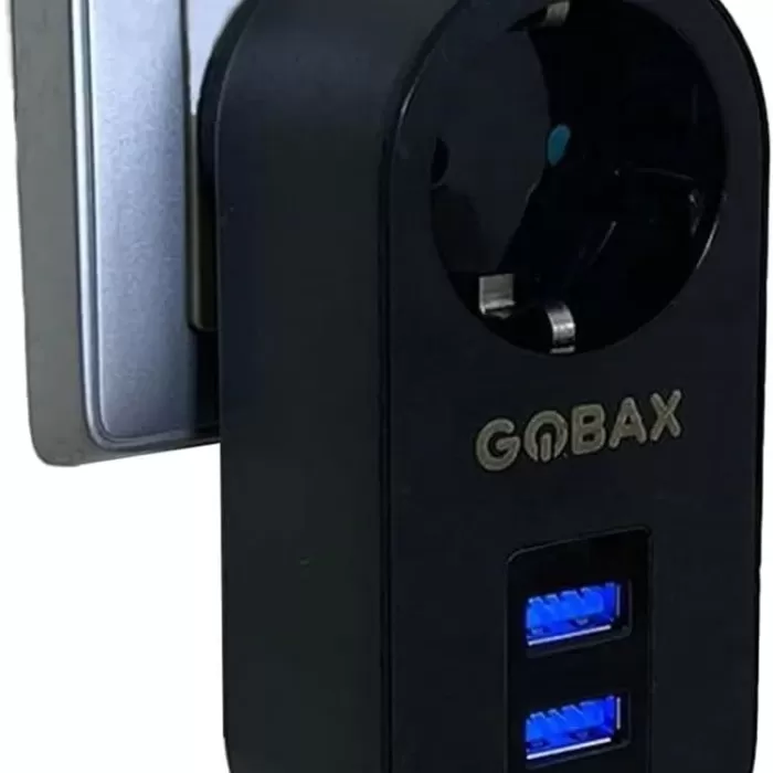 Gobax Termal Akım Korumalı Akıllı Priz 3xusb Li, Çocuk Korumalı, Led Işıklı, Yüksek Isıya Dayanıklı (5343)