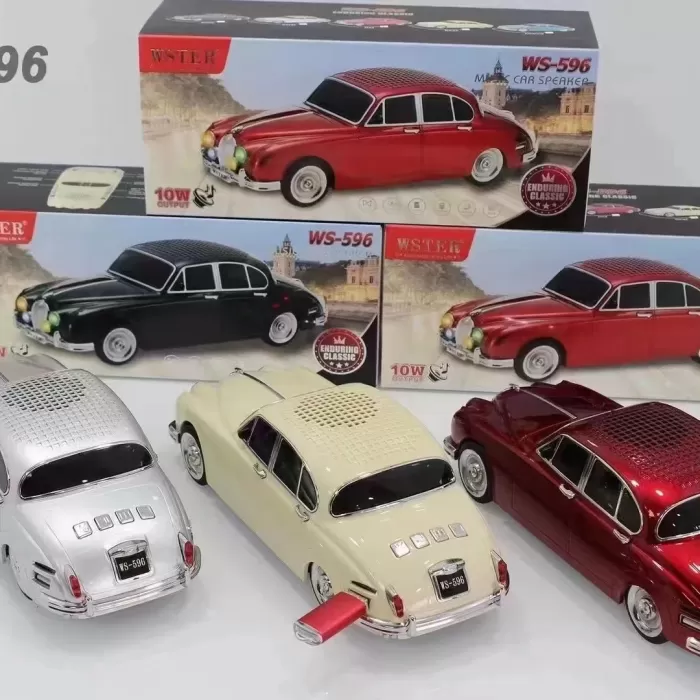 WS-596 Araba Görünümlü Kablosuz Bluetooth Hoparlör Siyah (5343)