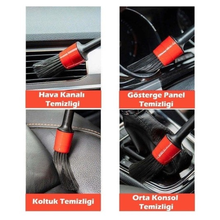 Araba Temizlik Detay Fırçası 5li Set (5343)