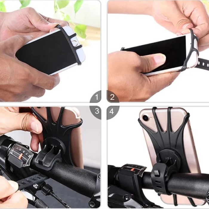 Esnek Silikon Örümcek Bisiklet Telefon Tutucu (5343)