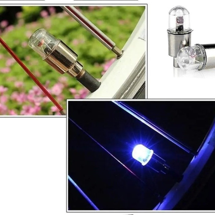 Işıklı Bisiklet Araba Sibop Kapağı 2 Adet (5343)