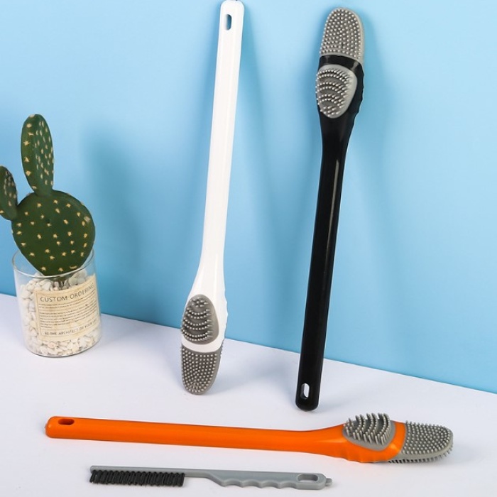 Ördek Tasarımlı Silikon Tuvalet ve İnce Detay Fırçası (5343)