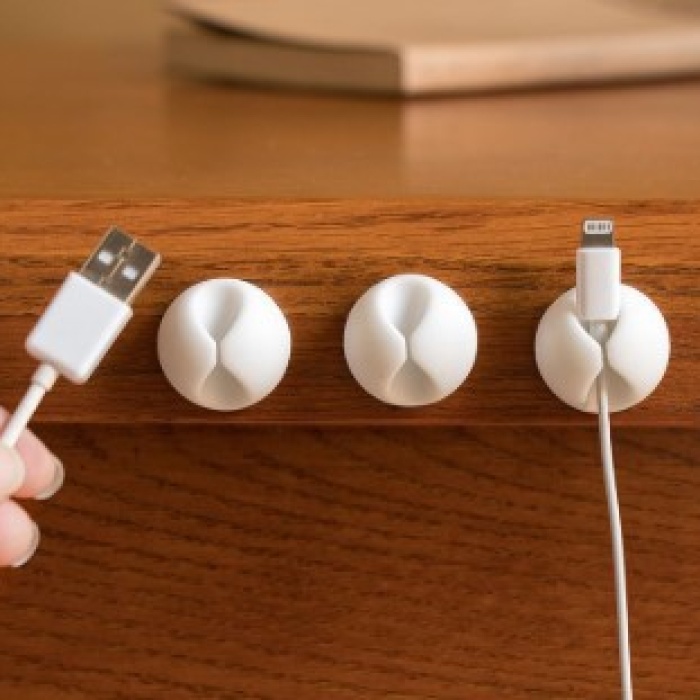 Siyah Beyaz Kablo Sabitleme Klipsi 10 lu (5343)