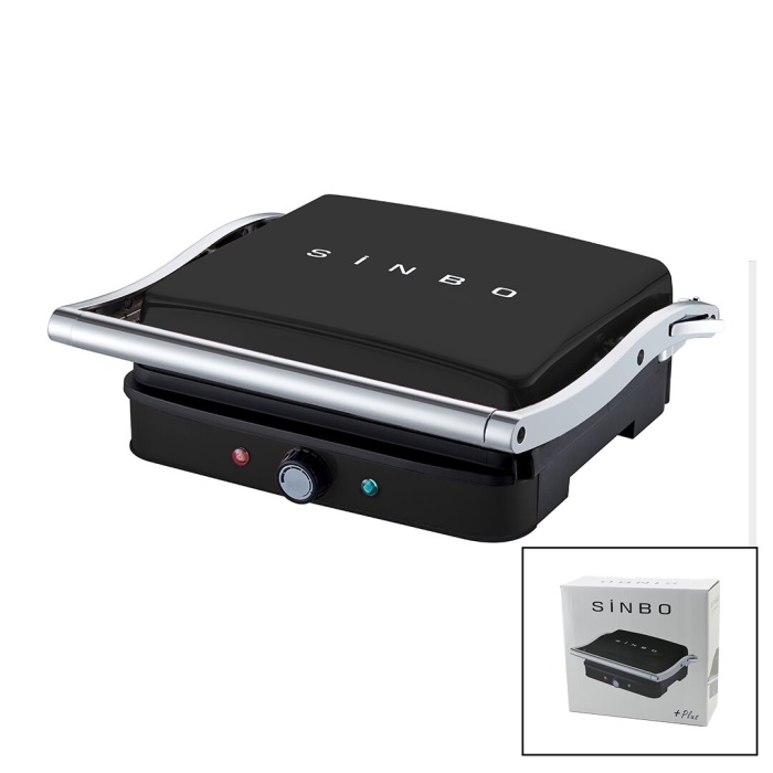 SİYAH IZGARA VE TOST MAKİNESİ AYARLANABİLİR ISI 180 DERECE AÇILABİLİR ÜST GÖVDE SSM-2571 (5343)