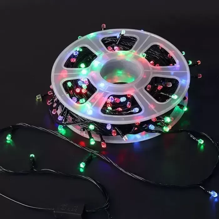 Renkli Vip Profesyonel 25 Metre Renkli LED Işık 220V Fişli Renkli (5343)