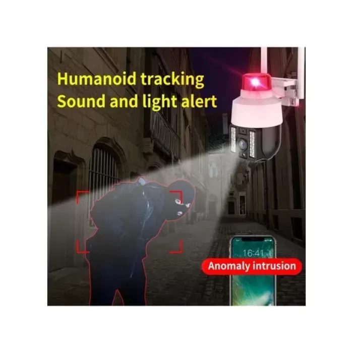 INT-CMR21 SD-kart destekli Hareketli Sesli Gece Renkli PTZ Akıllı Wifi Güvenlik Kamerası (5343)