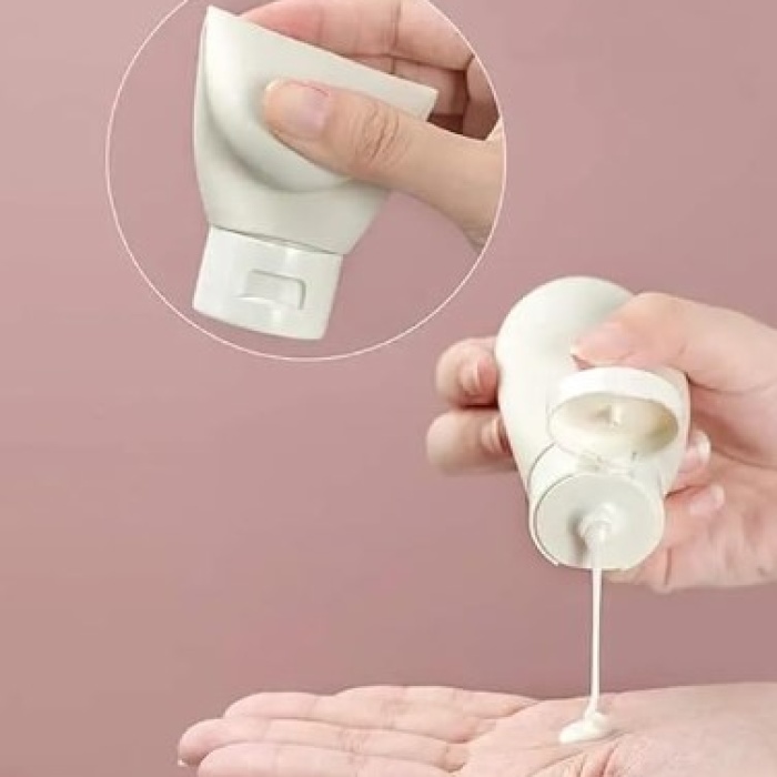 Seyahat Tipi Doldurulabilir Krem Şampuan Kutusu 3 lü Set (5343)