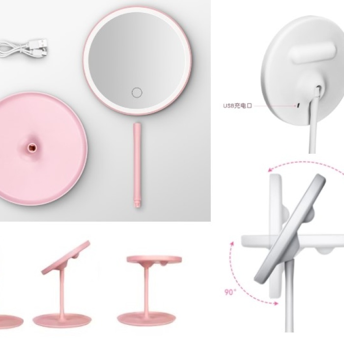 Led Işıklı Dokunmatik Makyaj Aynası 3 Kademeli Işık Ayarlı (5343)