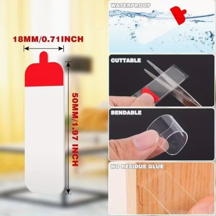 60 Parça Kolay Açılır Güçlü Çift Taraflı Bant 18mm*50mm (5343)