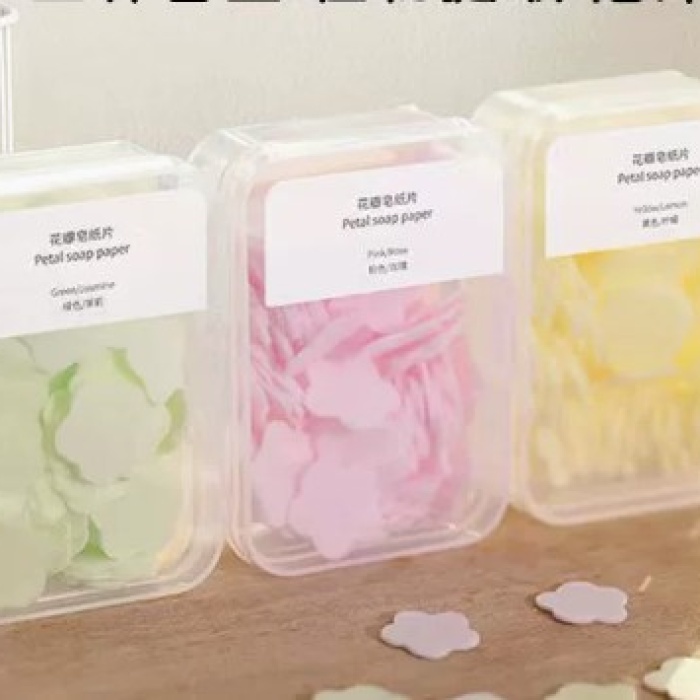 100 Yaprak Eriyen Mini Parfümlü Kağıt Sabun (5343)