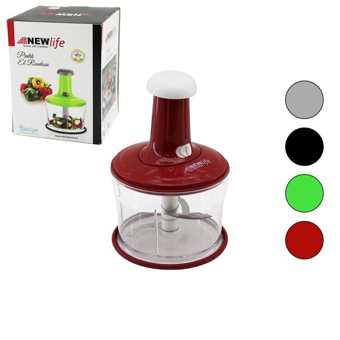 BASMALI PRATİK EL RONDOSU DOĞRAYICI 3 BIÇAKLI MİKA KRİSTAL PLS.HAZNE HERHANGİ BİR RENK GÖNDERİLİR (5343)