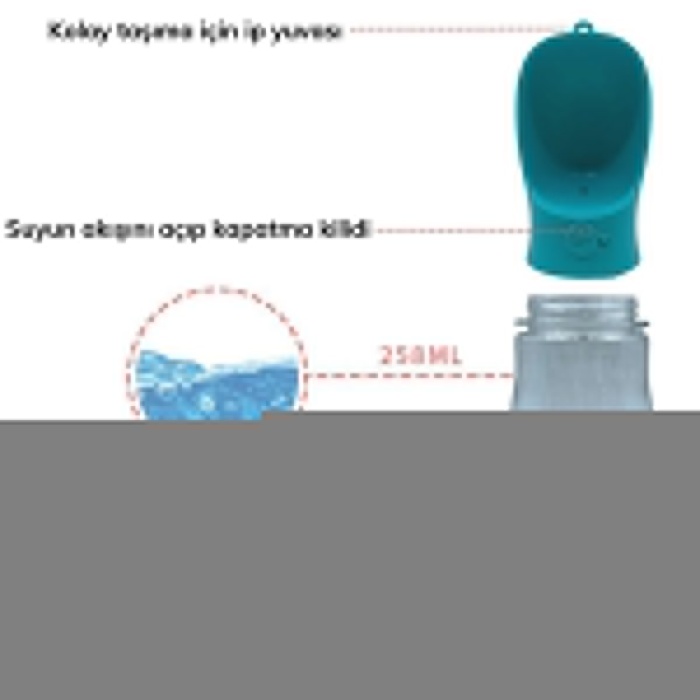 Taşınabilir Mama Hazneli Evcil Hayvan Suluğu Seyahat Kabı Kilitlenebilen Su Sızdırmaz 380ML (5343)