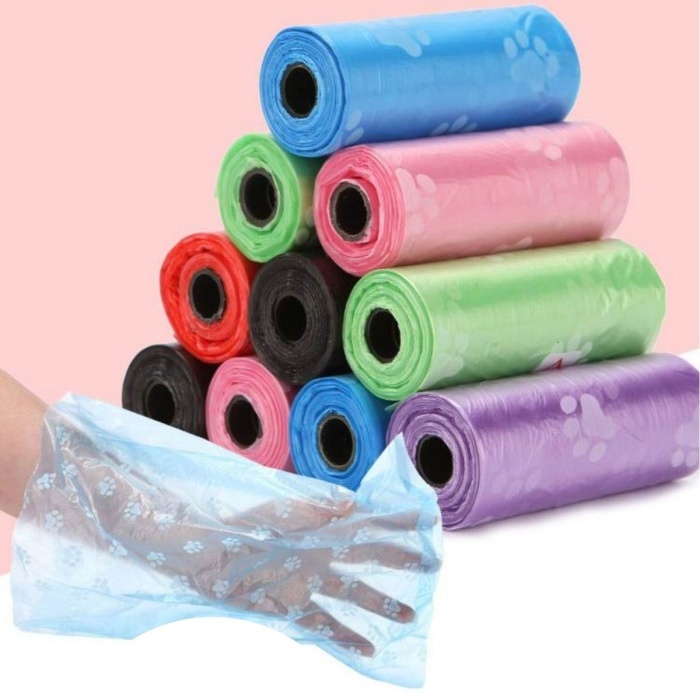 Evcil Hayvanlar Için Pati Desenli Kedi Köpek Kaka Poşeti Torbası (5343)