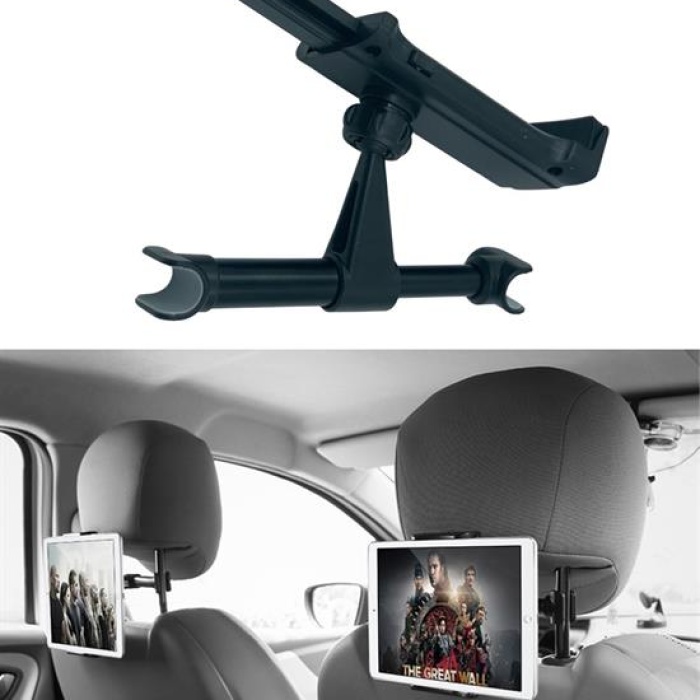 Oto Koltuk Arkası Telefon Tablet Tutucu Ayarlanabilir 360 Derece Dönebilen Pratik Stand (5343)
