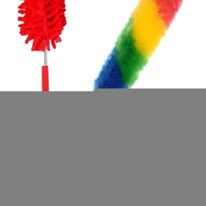 2 li Set Mikrofiber Teleskobik Toz Alma -Antistatik Toz Püskülü Duster (5343)