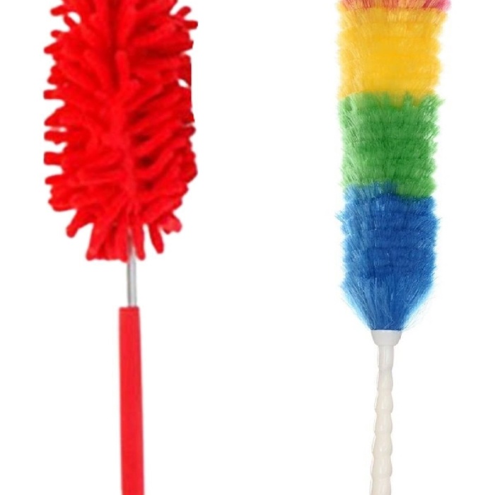 2 li Set Mikrofiber Teleskobik Toz Alma -Antistatik Toz Püskülü Duster (5343)