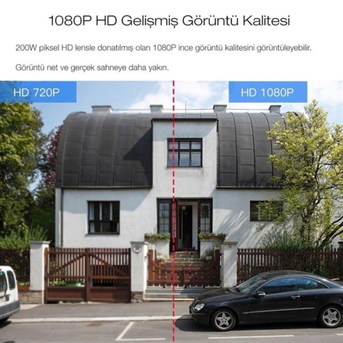 2.0 MP HD Lens İç Dış Mekan Suya Danıklı IP Wifi Network Güvenlik Kamerası Wifi Kamera (5343)