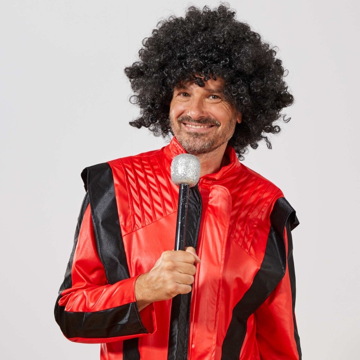 Siyah Renk Kıvırcık Afro Bonus Peruk (5343)