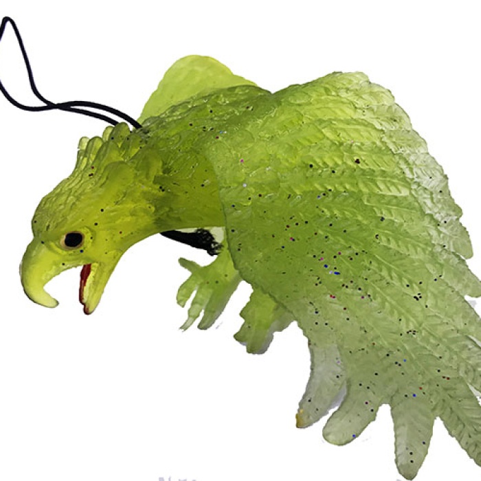 Yeşil Renk Yumuşak Plastik Şaka Kartal Yarasa Anahtarlık Şaka Malzemesi (5343)