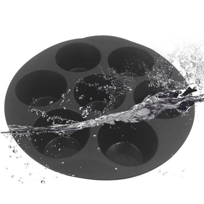 7 Gözlü Silikon Çok Amaçlı Airfryer Muffin Cupcake Kek ve Çörek Pişirme Kalıbı (5343)