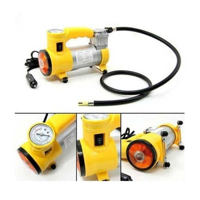 Metal Gövdeli ve Işıklı Mini Araç Hava Kompresörü (5343)